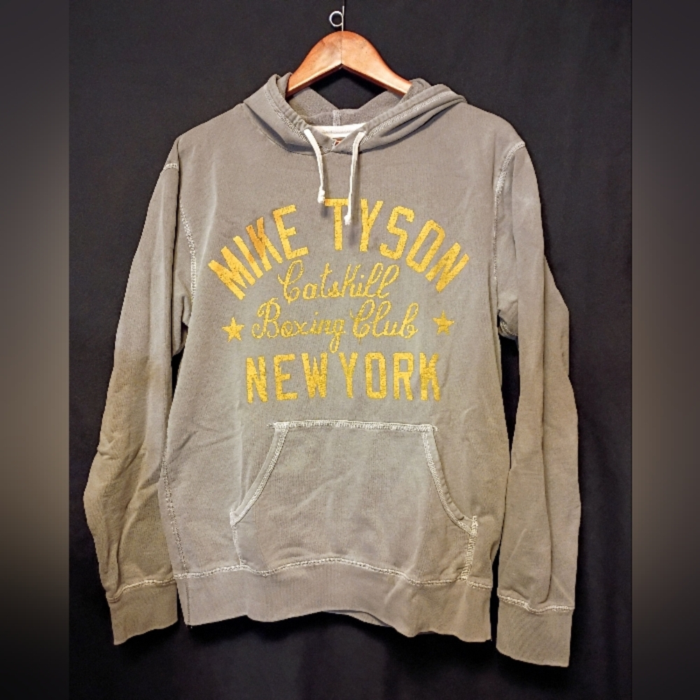Roots of Fight Mike Tyson Catskill Boxing Club Hoodie Large Gray Rare